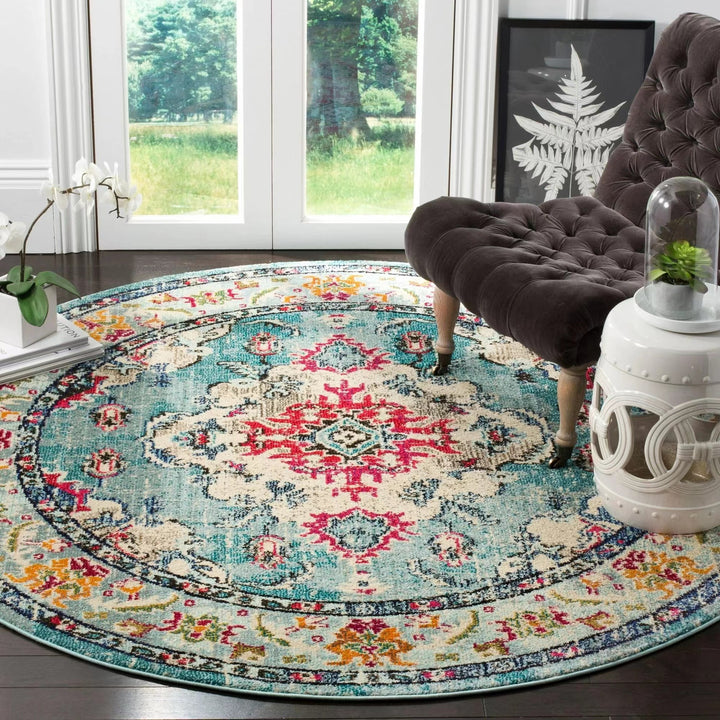 Vintage-inspirierten runden Teppich