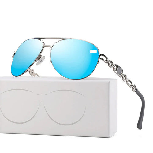Damen Aviator-Sonnenbrille mit modischem Kettendetail Karnz