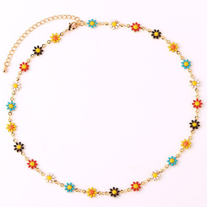 Floral Daisy Chain Halskette Karnz