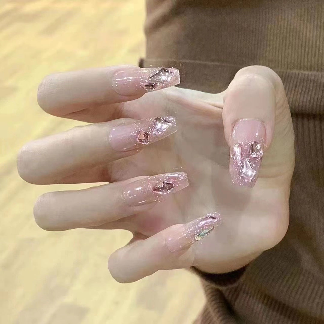 Glamouröse Glitzer Aufklebenägel
