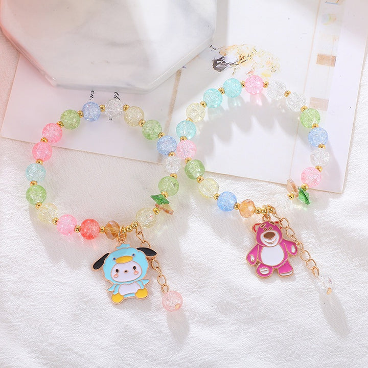 Verspieltes Armband mit Bunten Glasperlen Karnz
