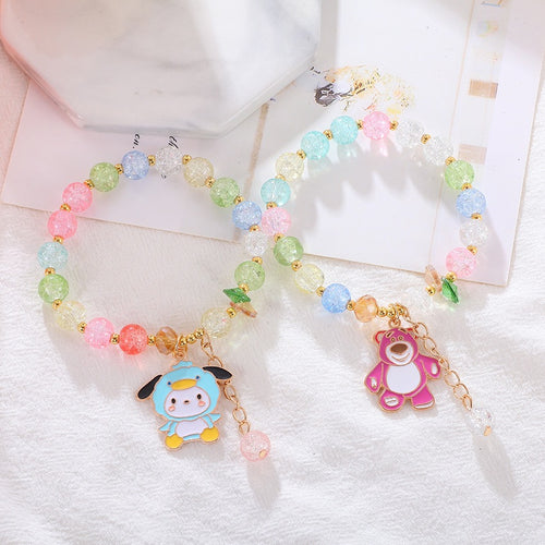 Verspieltes Armband mit Bunten Glasperlen Karnz