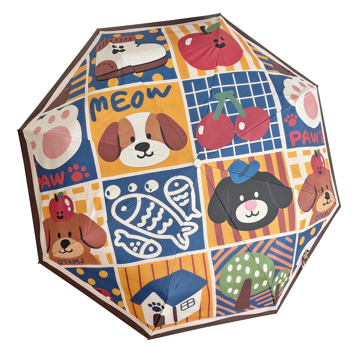Damen Faltbarer Regenschirm mit verspielten Tiermotiven Karnz