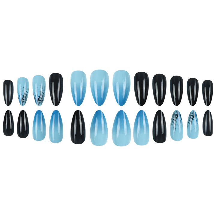Künstlerische Ombré Stiletto Press-On Nägel Karnz