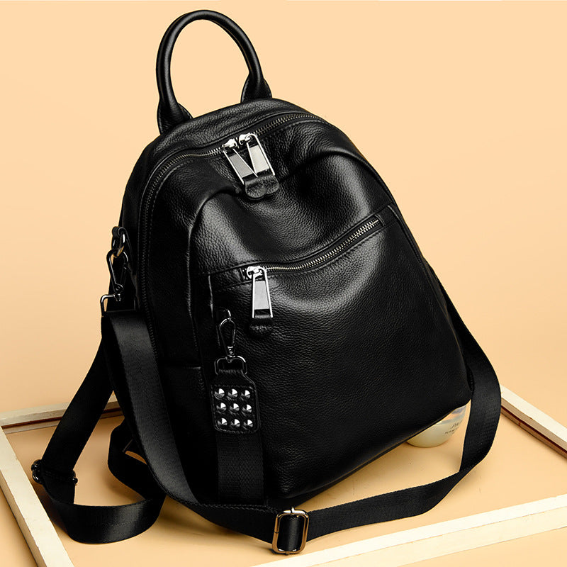 Vielseitiger Multifunktionaler Leder Rucksack Karnz