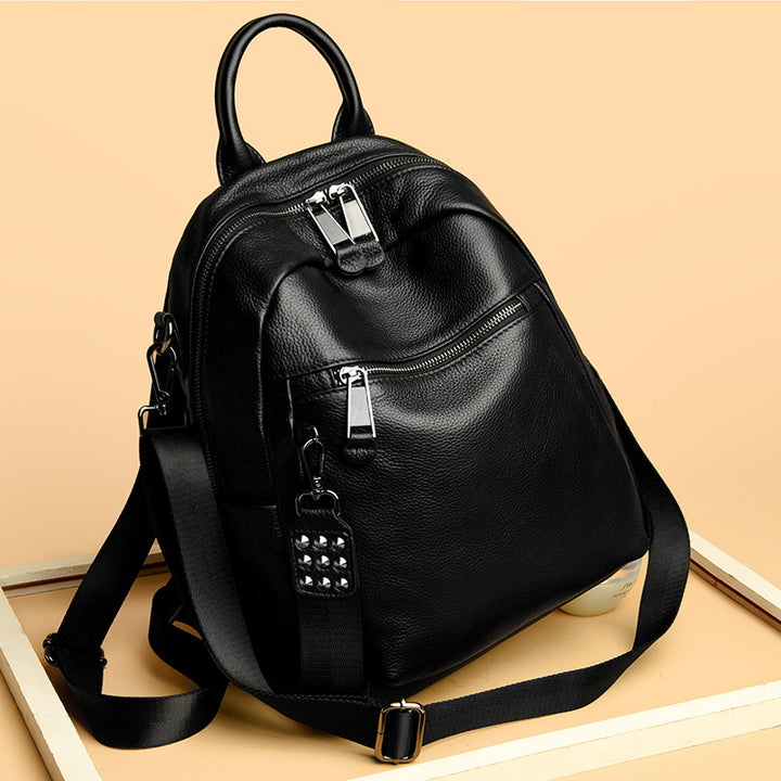 Vielseitiger Multifunktionaler Leder Rucksack Karnz