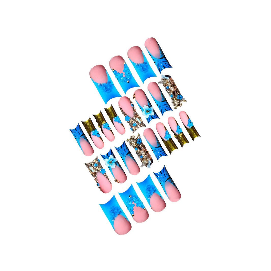 Exquisite Crystal-Embellished Nail Art Extensions Karnz