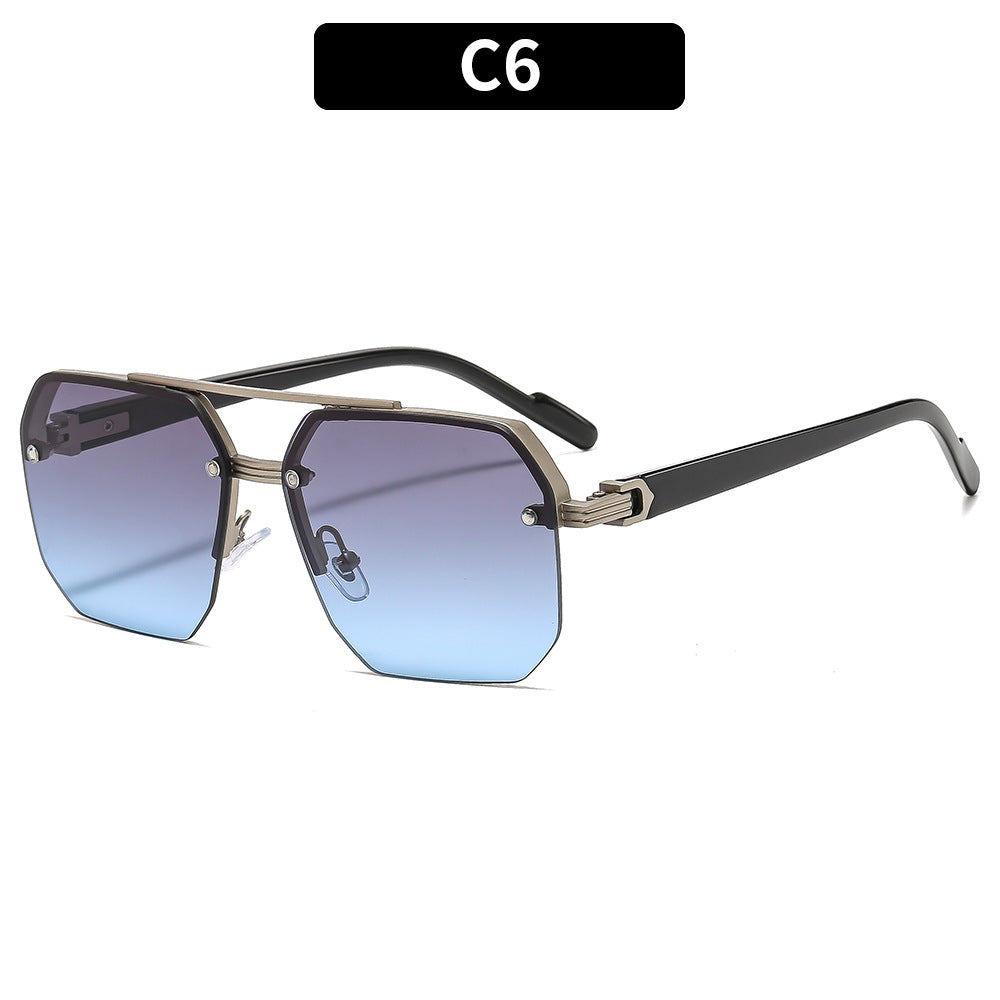 Elegante geometrische übergroße Sonnenbrille