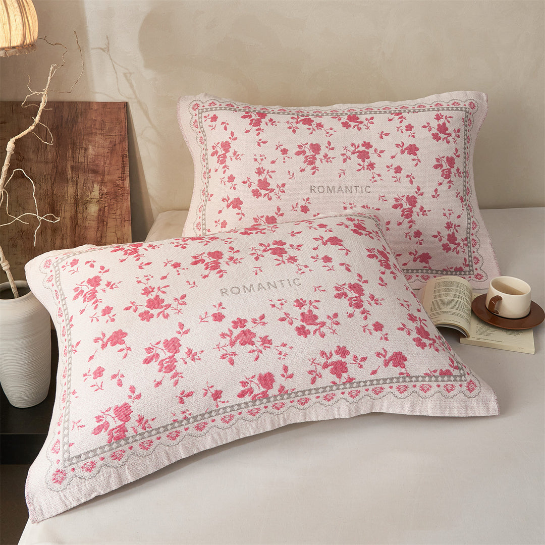 Gestepptes Jacquard Schmetterlingskopfkissen mit dekorativem Rand