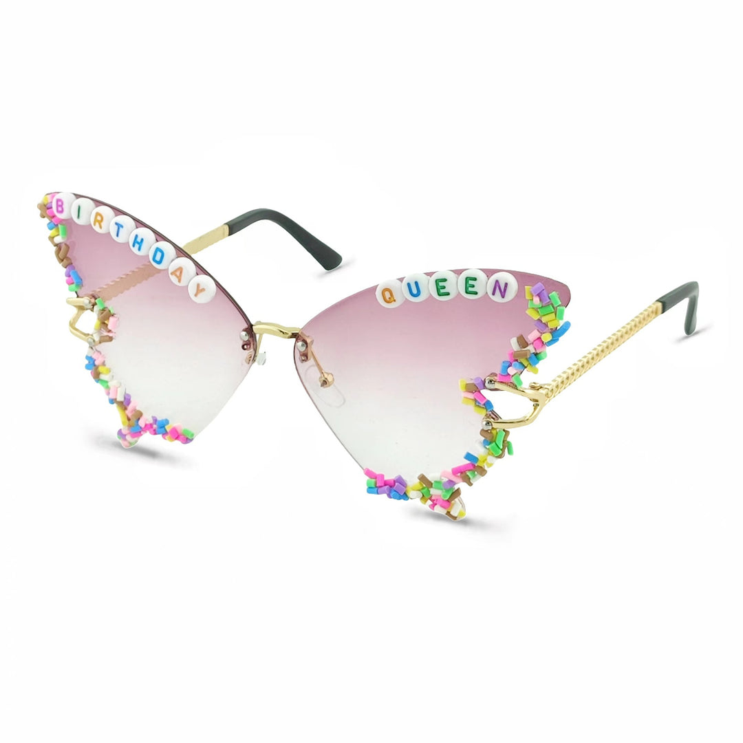 Damen Exklusive Party-Sonnenbrille mit individuellem Schriftzug Karnz