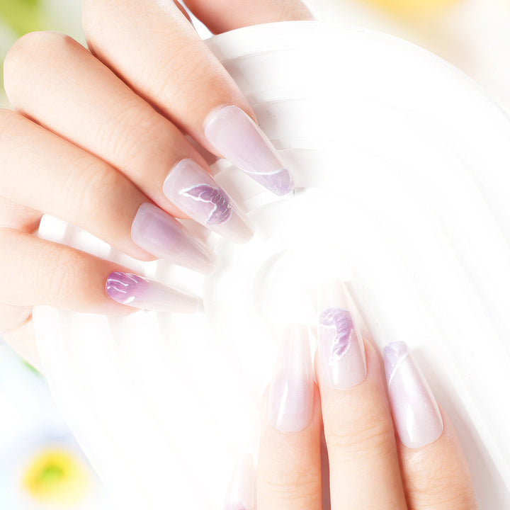 Künstlerisches Schmetterlingsdesign Press-On Nagelset Karnz