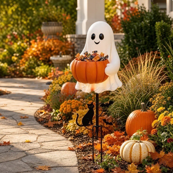 Dekorativer Halloween-Geist Gartenstecker Karnz
