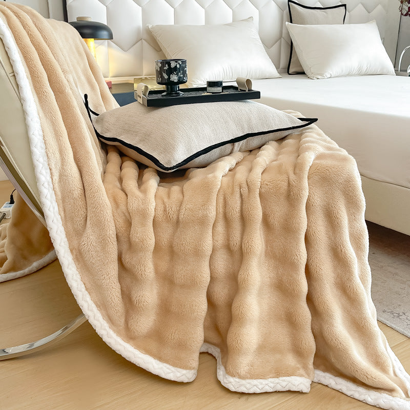Plüsch Kunstfellwurfdecke Karnz