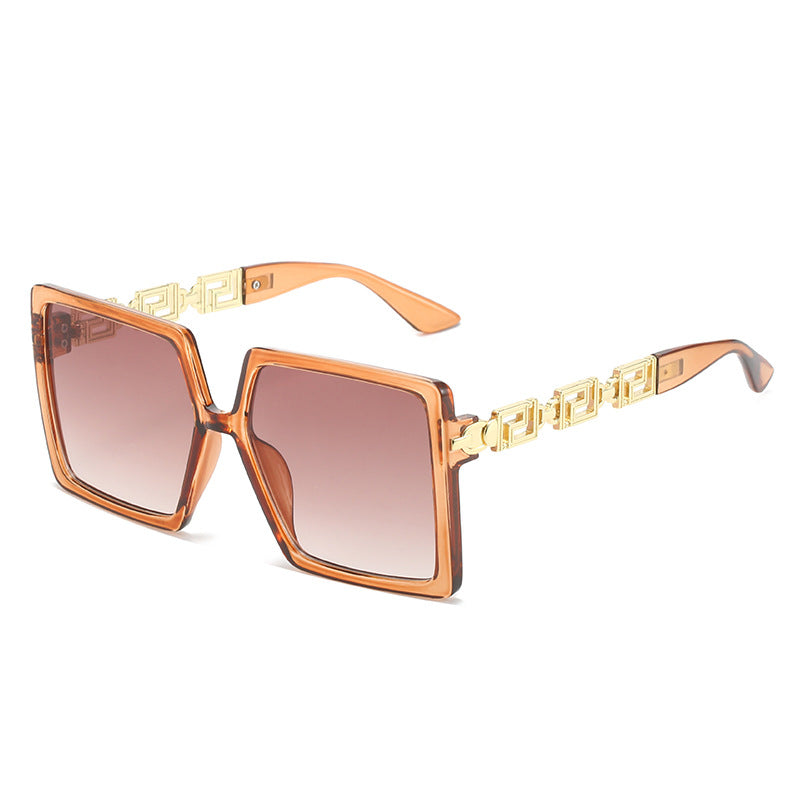 Damen quadratische Sonnenbrille mit luxuriösen Akzenten Karnz