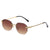 Damen modische geometrische Sonnenbrille mit dekorativem Metallrahmen Karnz