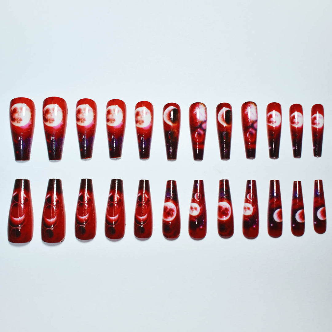 Lunar-Themen Press-On-Nagelkunst Karnz