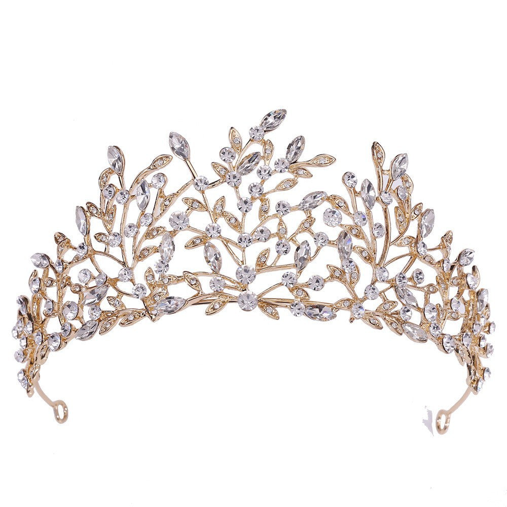Damen Elegante Haarreif mit floralen Verzierungen und Strasssteinen Karnz
