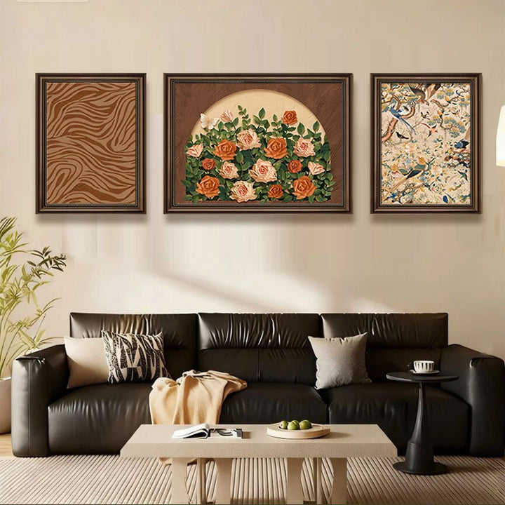Vintage inspirierte Blumen Wanddekoration