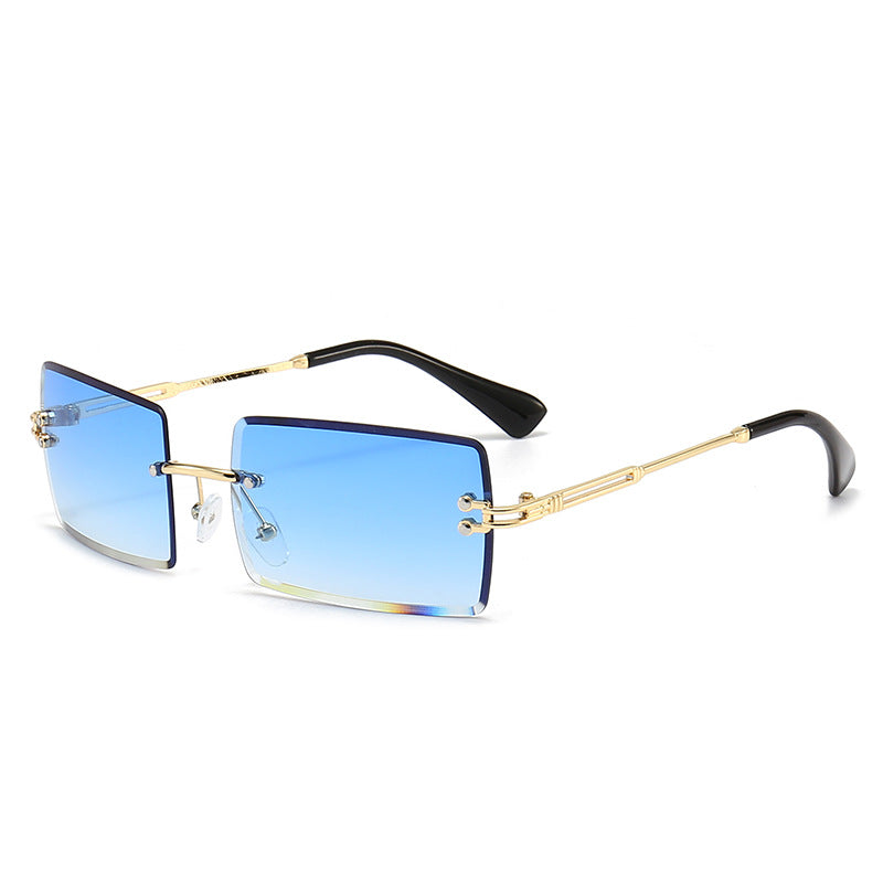 Damen modische rechteckige Sonnenbrille mit Gradient-Gläsern Karnz