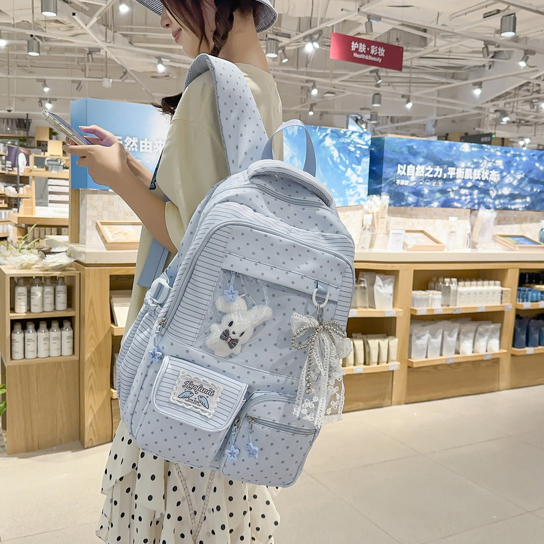 Stylische Multifunktionale Sternenprint Rucksack Karnz