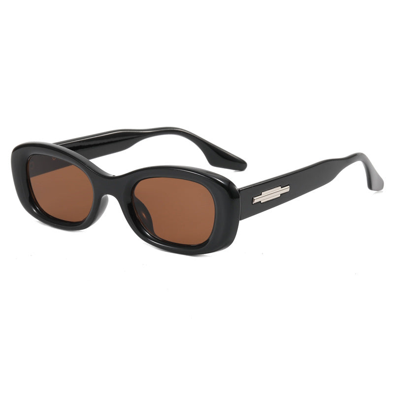 Damen modische Retro-Sonnenbrille mit breitem Rahmen Karnz