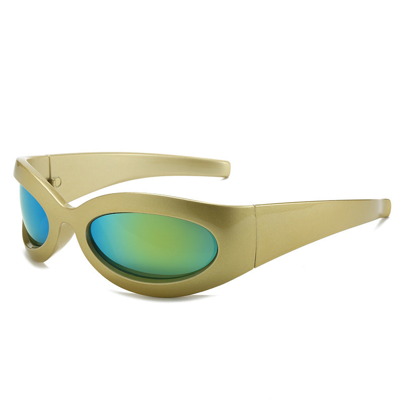 Damen trendige Sportsonnenbrille mit aerodynamischem Design Karnz