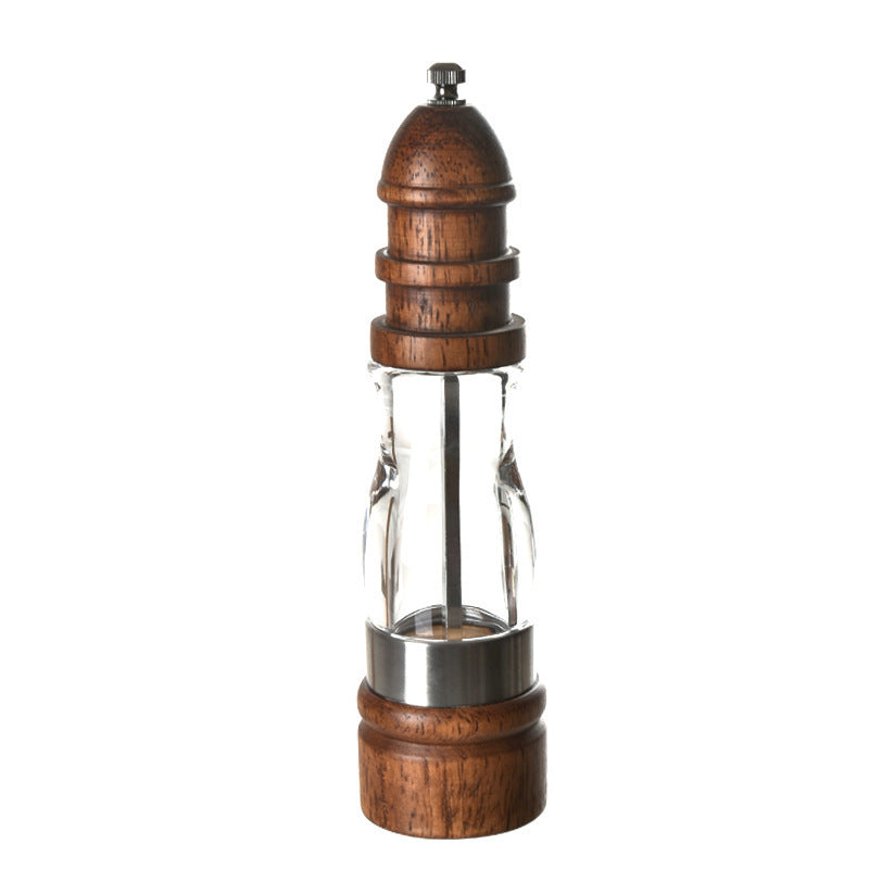 Hochwertige Holz- und Glas-Pfeffermühle Karnz