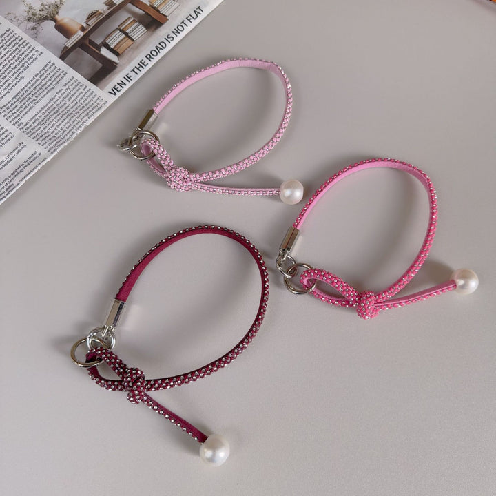 Elegante geknotte Perlenarmband-Band Karnz
