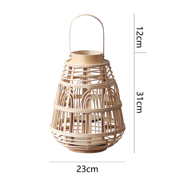 Rustikale Rattan-Laterne Karnz