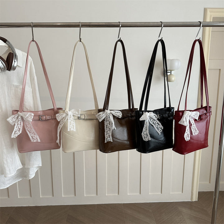 Elegante Kunstleder Schultertasche