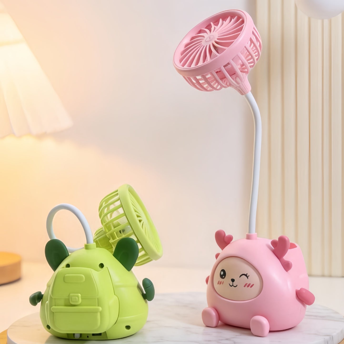 Damen Schreibtischlampe mit integriertem Mini-Ventilator Karnz