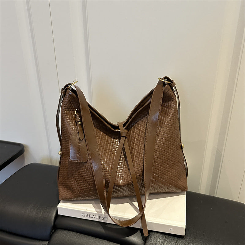 Woven Leather Hobo-Handtas