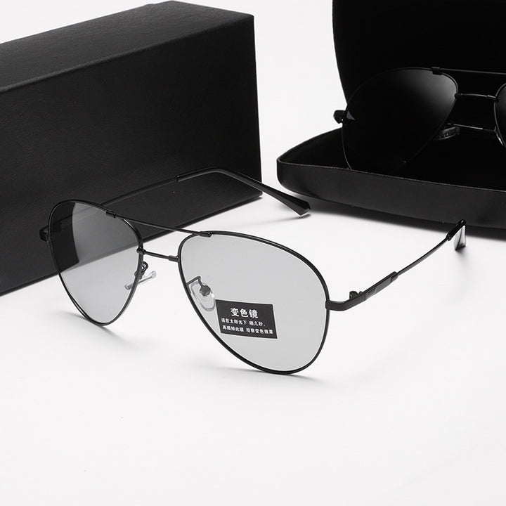 Herren Polarisierte Flugzeug-Sonnenbrille mit ultraleichtem Rahmen und UV-Schutz Karnz
