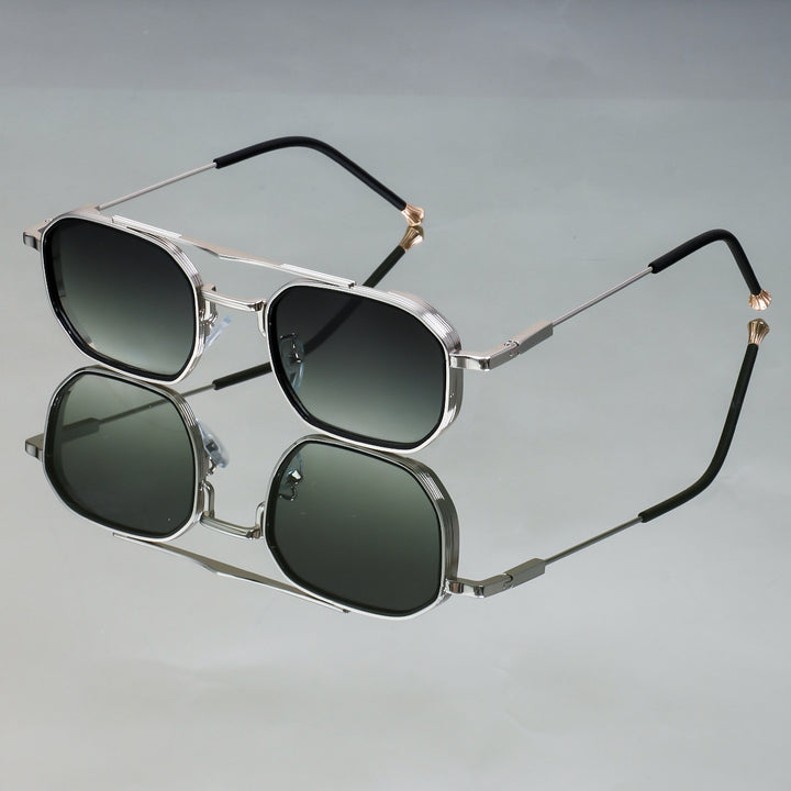 Damen Designer Sonnenbrille mit elegantem metallischen Rahmen Karnz