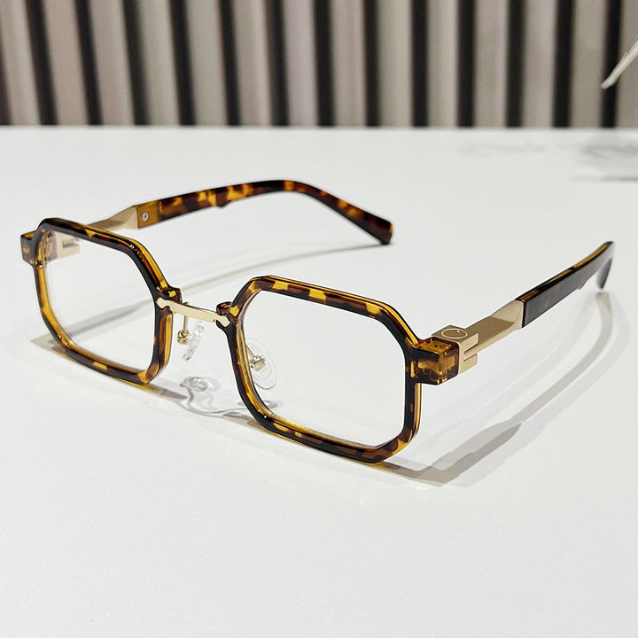 Moderne geometrische rechteckige Sonnenbrille Karnz