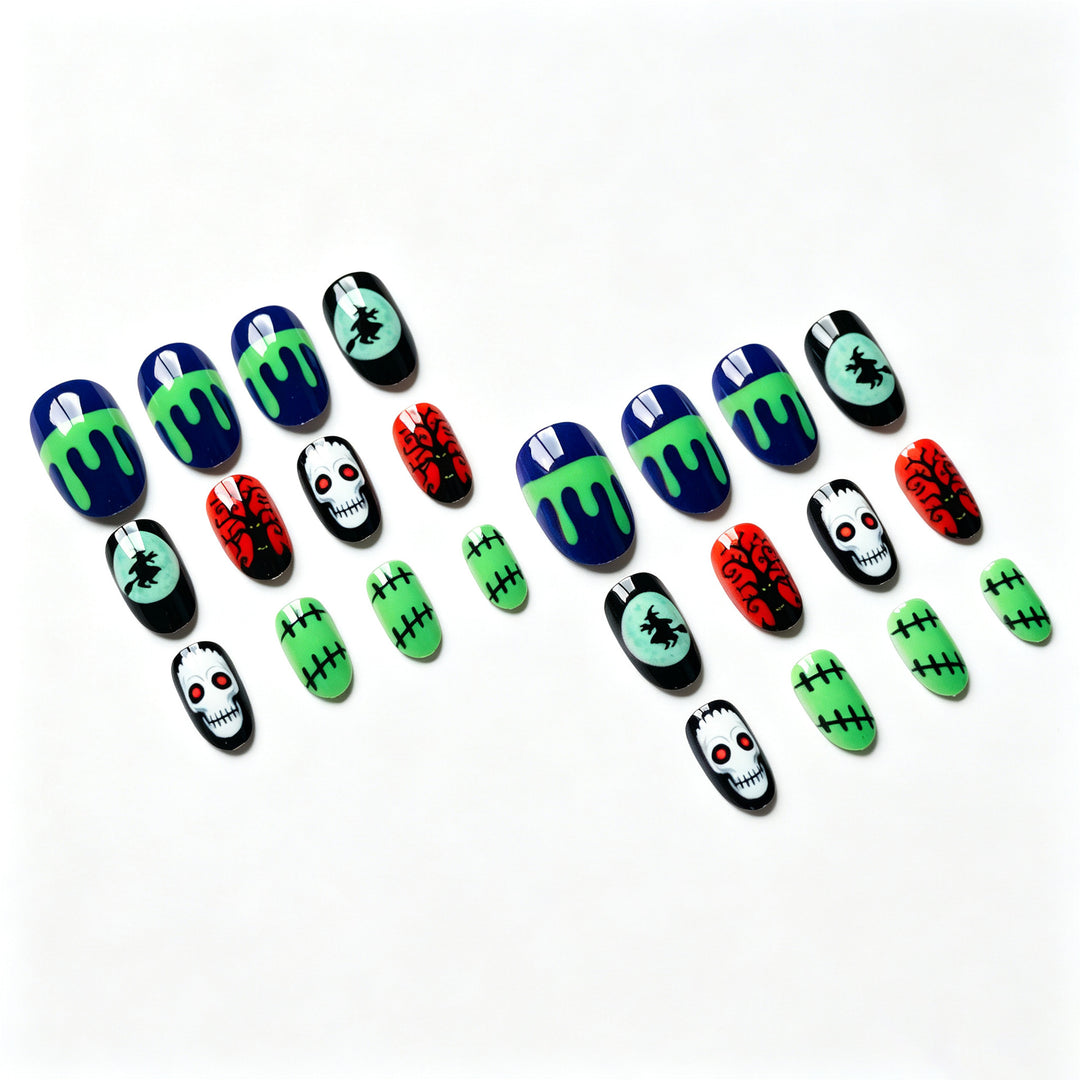 Halloween-Thema Künstlerische Nagelkunst