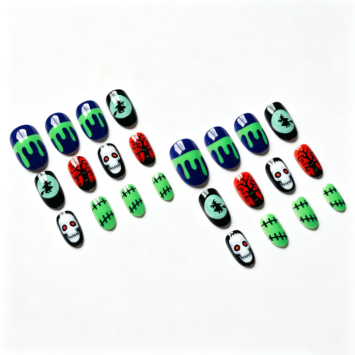 Halloween-Thema Künstlerische Nagelkunst