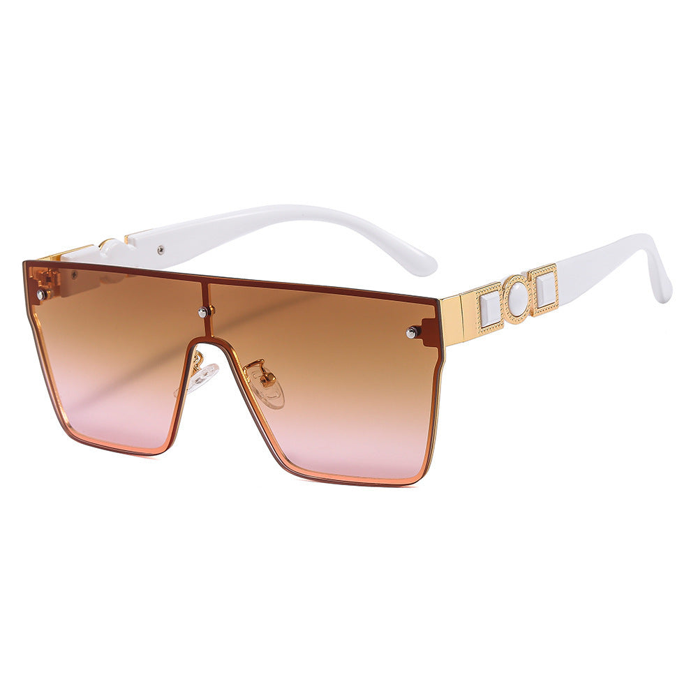 Damen oversized transparente Sonnenbrille mit modischem Rahmen Karnz
