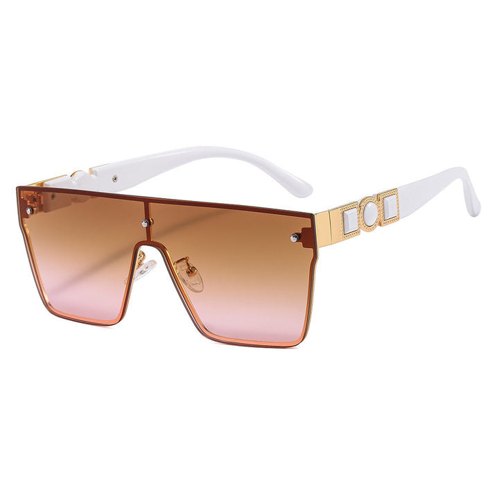 Damen oversized transparente Sonnenbrille mit modischem Rahmen Karnz