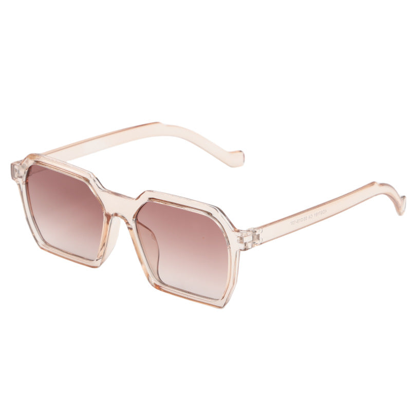 Damen Modische hexagonale Sonnenbrille mit sanften Farbverlauf Karnz