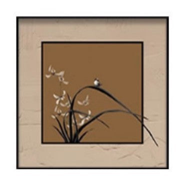 Blumreich eingerahmtes Kunstwerk