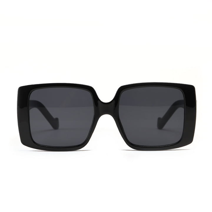 Damen moderne quadratische Sonnenbrille mit verspiegelten Gläsern Karnz