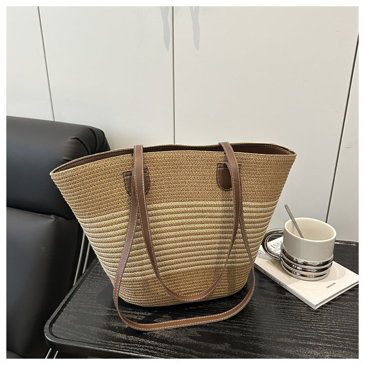 Stilvolle Strohtasche Strandtasche Karnz