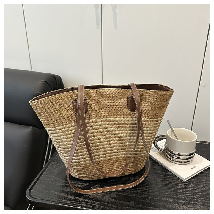 Stilvolle Strohtasche Strandtasche Karnz