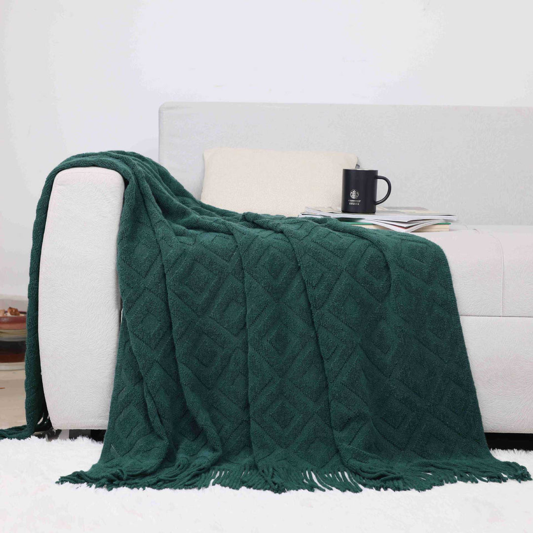 Gemütliche Strickdecke Karnz
