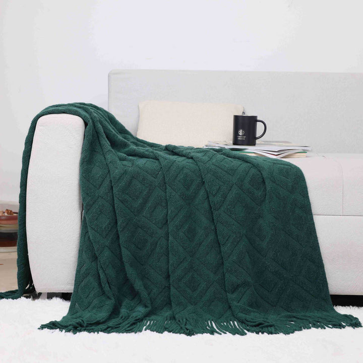 Gemütliche Strickdecke Karnz