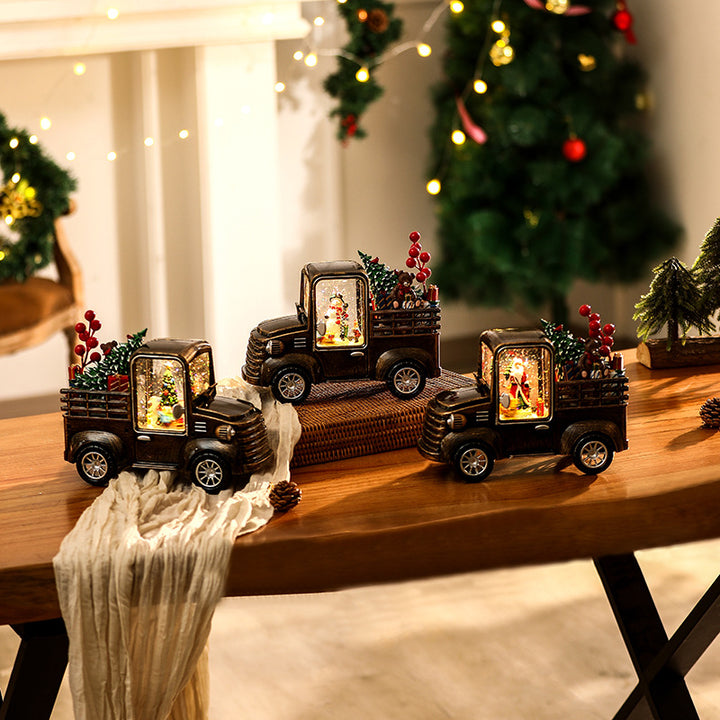 Dekoratives Lkw Modell mit Weihnachtsbeleuchtung Karnz