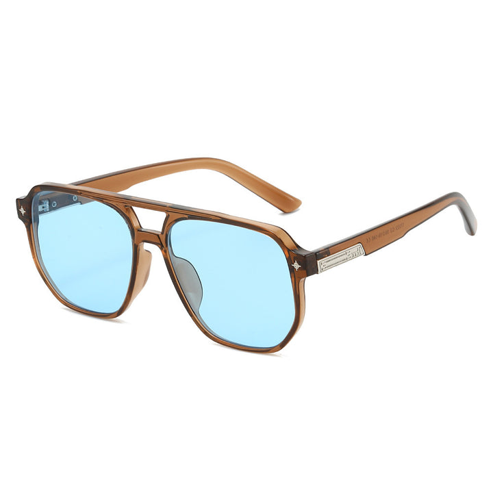 Geometrische Schild Sonnenbrille Karnz