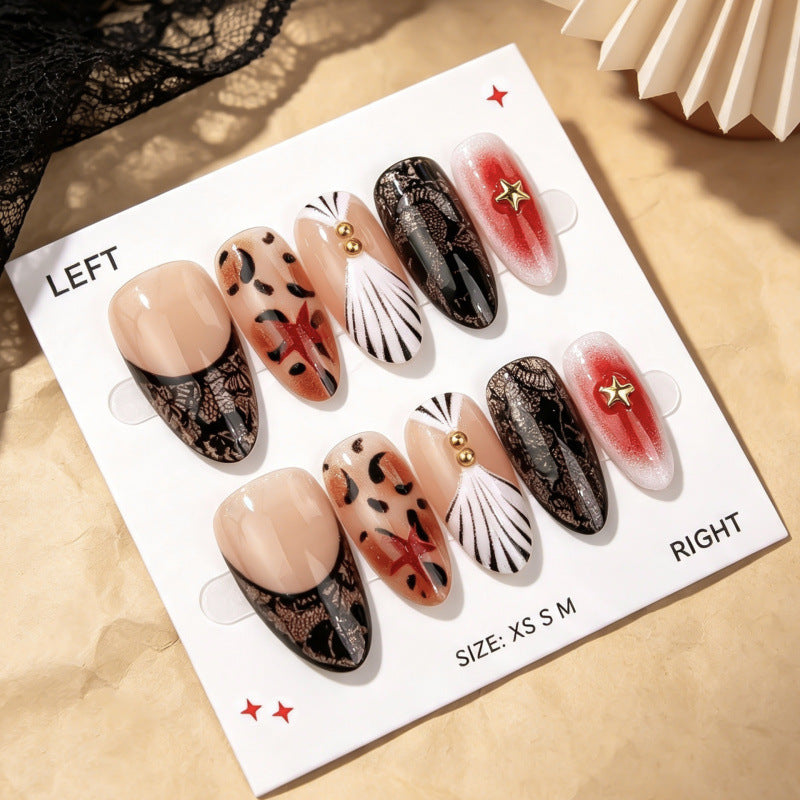 Künstlerisch Thematisiertes Press-On Nagelset