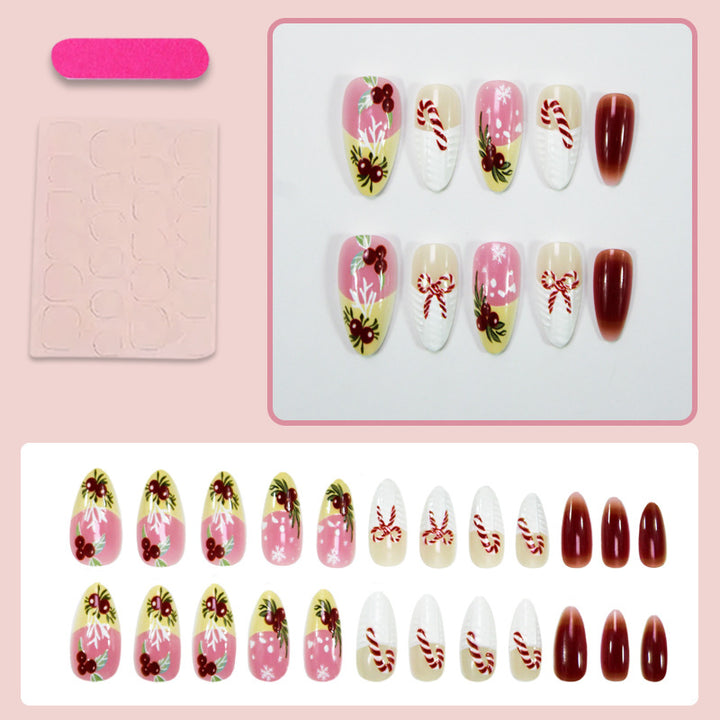 Kunstnagelset mit winterlichen und festlichen Designs Karnz
